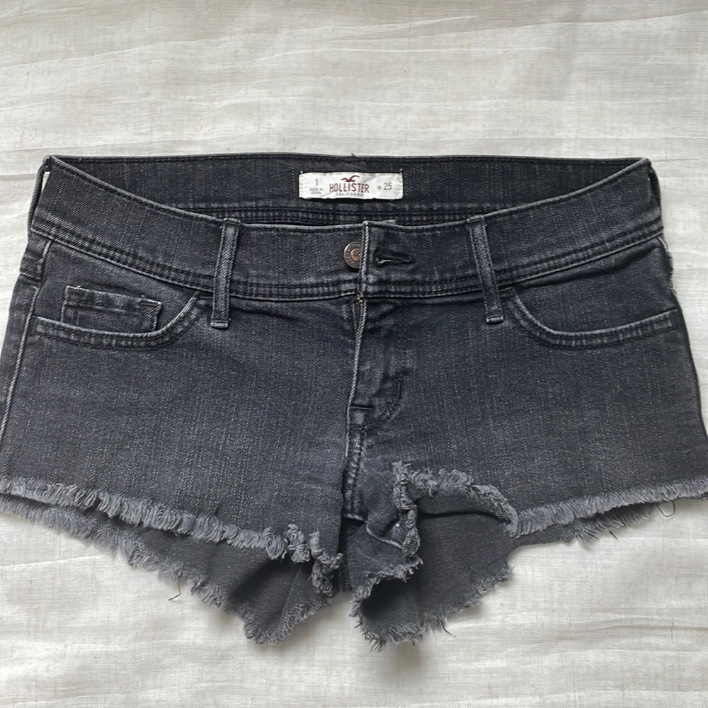 Hollister California Black Denim Shorts